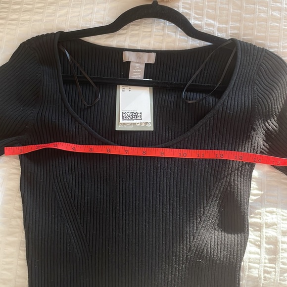 H&M Ribbed Midi Dress | Bodycon Dress | Black Dress - Picture 6 of 6